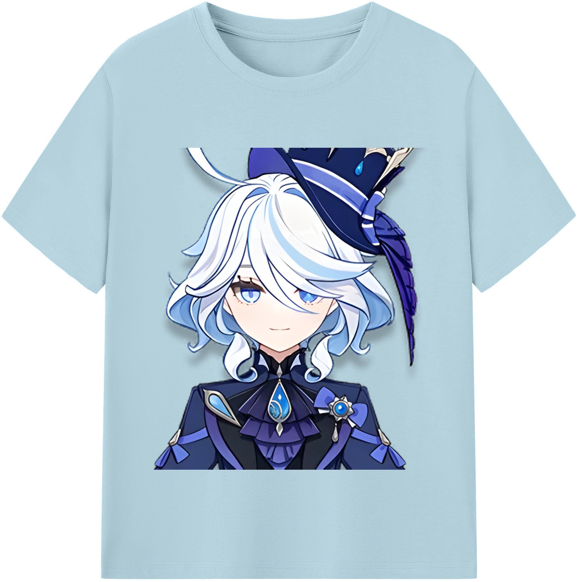 げんし神 フリーナ genshin Furina 綿100％半袖Tシャツ（フロントプリント）